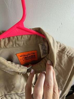 Wrangler Riggs Workwear FR Flame Resistant Khaki Twill Shirt